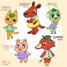 A While Back I Was Thinking It Would Be Cute If There Were Other Fruit Themed Villagers Like Tang Animal Crossing Animal Crossing Villagers New Animal Crossing