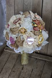 Maybe you would like to learn more about one of these? Burlap And Lace Flowers Wedding Bouquet Rustic Glam Bridal Brooch Bouquet With Portobello Satin Roses Pearls Rhinestones Weddings Bouquets Corsages Valresa Com
