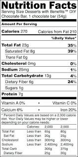 hershey chocolate bar nutrition label