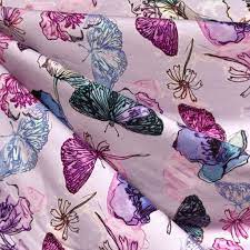 Watercolor Butterfly Floral Jersey Knit Lavender Style Maker Fabrics Butterfly Watercolor Floral Knit Jersey