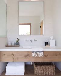 The type of bath vanity sinks and cabinets you select indicates your style and taste. Bathroom Design With Wood Vanity And White Marble Backsplash Simo Design Bathroom Design Bathroom Inspiration Bathrooms Remodel