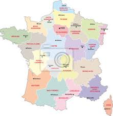 (1990 r.) 102 osoby na km2 stolica paryż. Obraz Regiony Francja Na Wymiar Graficzny Wektor Francja Redro Pl