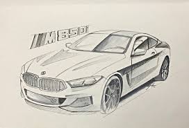bmw m850i done on a sketchbook bmw sketch bmw art car drawings