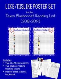 This Kit Includes All Of The Following For The 2018 2019 Texas Bluebonnet Reading List Two Like Dislike Pos Reading Incentives Student Bookmarks Reading Lists