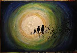 Family Birds On A Limb Acrylic Painting That I Made Check It Out On Etsy Love Birds Painting Family Tree Art Painting