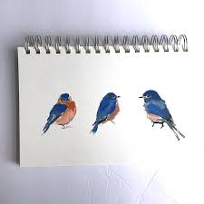 Blue Birds Art Blue Bird Painting
