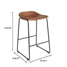 Let the clean lines and simple design of this square, industrial style barstool add a modern appearance to your home or business with this colorful bar height stool. Finch Landon Bar Stool Set Brown N A