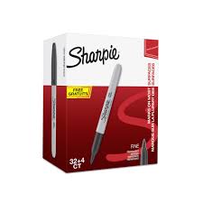 Sharpie Fine Permanent Markers Black Pack 36