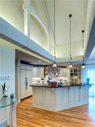 If you own the property, you can install a light fixture directly into the ceiling. Pendant Lighting Idea For Cathedral Ceiling Vaulted Ceiling Kitchen False Ceiling Kitchen Ceiling