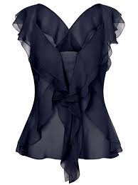 Alberta Ferretti Silk Ruffle Blouse