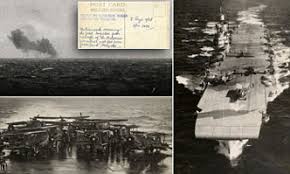 bismarck receiving first torpedo': rare