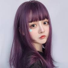 Discover savings on women's two piece dress & more. Buy 1 Dark Purple Straight Bang Hair Wig Egirl Aesthetic