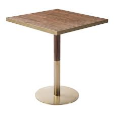 Raleigh Round Cafe Table With Square Base Modern Bistro Table Cafe Tables Classy Furniture Bistro Table