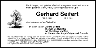 Traueranzeigen von Gerhard Seifert