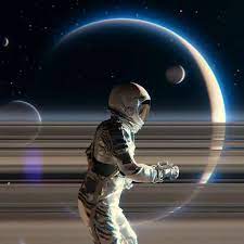 Saturn Rings Space Astronaut Nft Cinema 4d By Visualdon Video In 2021 Space Travel Art Space Artwork Space Travel