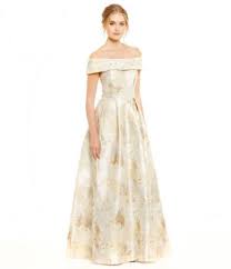 Is It Ok For The Mother Of The Bride Or To Wear A Champagne Color Gown 1 Strapless Rene Ruiz Jacquard Gown 2 Sequin Lac Fancy Dresses Gowns Recital Dress