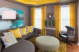 Deco Salon Gris Et Jaune Rideaux Et Coussins Salon Gris Et Jaune Deco Jaune Et Gris Decoration Salon Jaune