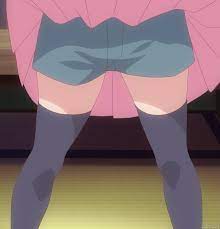 Joeschmo's Gears and Grounds: Omake Gif Anime - HenSuki - Episode 9 -  Sayuki Slowly Lifts Skirt
