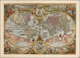 1594 Orbis Terrarum Typus De Integro Multis In Locis Emendatus Petrus Plancius Petro Plancio Amsterdam Map Art Antique Map World Map Poster