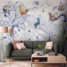 Découvrez dans ce rayon un large choix de fresques murales et trouvez votre papier peint original ! Papier Peint Jungle Luxe Papier Peint Exotique Original Muraem