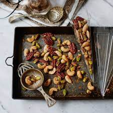 Moroccan Spiced Roast Nuts Recipe Roasted Nuts Nut Recipes Moroccan Food