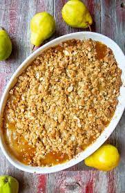 Pear Crisp Recipe The Kitchen Magpie In 2020 Pear Cobbler Recipe Pear Crisp Pear Crumble Recipe