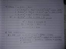 Biaya untuk memproduksi unit barang adalah. Sebuah Perusahaan Memproduksi X Unit Barang Barang Tersebut Dijual Dengan Memenuhi Fungsi Harga Brainly Co Id