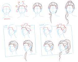 Tied Back Hair How To Draw Hair Art Reference Art Drawings Sketches