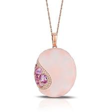 Marco Moore 14k Rose Gold Quartz Amethyst And Diamond Pendant Necklace Amethyst Necklace Pendant Pink Diamond Necklaces Quartz Pendant Necklace