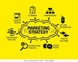 Marketing Strategy Chart Keywords Icons On Stock Vector