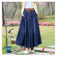 Jean Skirt Pattern Promotion Shop For Promotional Jean Skirt Pattern On Aliexpress Com A Line Denim Skirt Womens Denim Skirts Long Jean Skirt