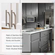 Bar pulls are generally larger than standard cabinet or drawer pulls, and can be used on large and small cabinet doors and drawers. 10 Pack European Style Round Bar Cabinet Pulls Silver Stainless Steel Goldenwarm