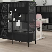 Bekant Regal Crna 121x134 Cm Ikea Ikea Bekant Shelf Unit Ikea