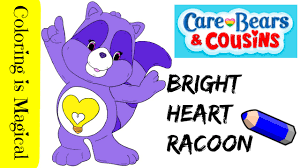 They are all free to print, and the kids will love coloring them in. Care Bears Cousins Bright Heart Raccoon