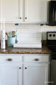 Faux Subway Tile Backsplash Wallpaper Wallpaper Backsplash Kitchen Kitchen Without Backsplash Backsplash Wallpaper