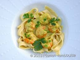 Miam J Ai Beaucoup Aime Ce Plat Meme Si Je Suis Decue Par La Photo Qui Ne Le Met Pas Suffisamment En Valeur Je Trouve Crevettes Curry Tagliatelles Crevettes