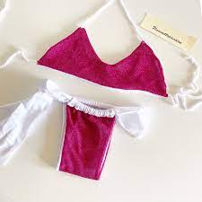 Bikini Glitter Fucsia Rose Handmade Costume Da Bagno Estate 2020 Bikinis Fashion Lycra