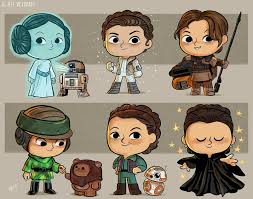 This Artist Adorably Illustrates How Iconic Characters Have Changed Over Time Star Wars Art Star Wars Memes Star Wars Fans