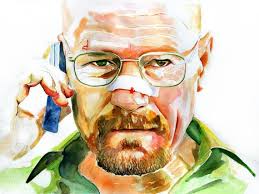 Walter White Breaking Bad Print: Original Watercolor Portrait