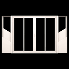 Le vitrage de la menuiserie, par défaut. Baie Coulissante Galandage Alu 4 Vantaux 2 Rails