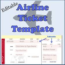 How to make a fake plane ticket for someone? Air Ticket Template Shefalitayal