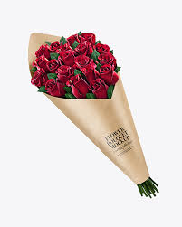 Download Kraft Flower Bouquet Mockup In Packaging Mockups On Yellow Images Object Mockups