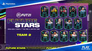 The future stars recognizes the brightest breakthrough talents who are 23 or under and have shown high potential but have not yet become established global stars, according to ea. Fifa 21 Future Stars Team 2 Revealed Dias Saka Ansu Fati Dexerto