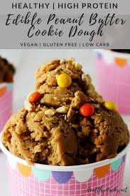 This Healthy Eggless Edible Peanut Butter Cookie Dough Recipe Is The P Edible Cookie Dough Healthy Peanut Butter Cookie Dough Peanut Butter Cookie Dough Recipe