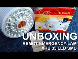 1w led super, 12 led smd dan 3w bohlam neon super terang. Unboxing Lampu Emergency Remote Xrb 35 Led Youtube