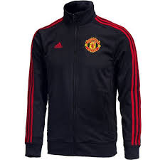 Black And Red Adidas Jacket Adidas Men S Manchester United 3 Stripes Track Jacket Black Red Soccer Outfits Manchester United Jacket Manchester United Clothing