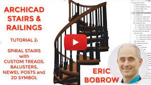 Archicad Stairs Railings Tutorial 2 Spiral Stair With Custom Treads Balusters Newel Etc Youtube