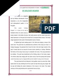 1 history 2 trivia 3 external links 4 navigation ariel was. Summary Of Solitary Reaper William Wordsworth William Shakespeare