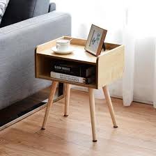 Giantex Table De Chevet Table D Appoint Table Basse En Bois Niche Ouverte Style Scandinave Dimension 40x30x48 5cm Table De Chevet Bois Table De Chevet Table D Appoint