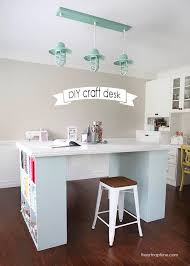 This awesome project table that has great storage on either side. Colorful Craft Room Design Board Happiness Is Homemade